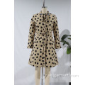 Femmes Vintage Polka Dots Impression Boutons Boutons Jupes